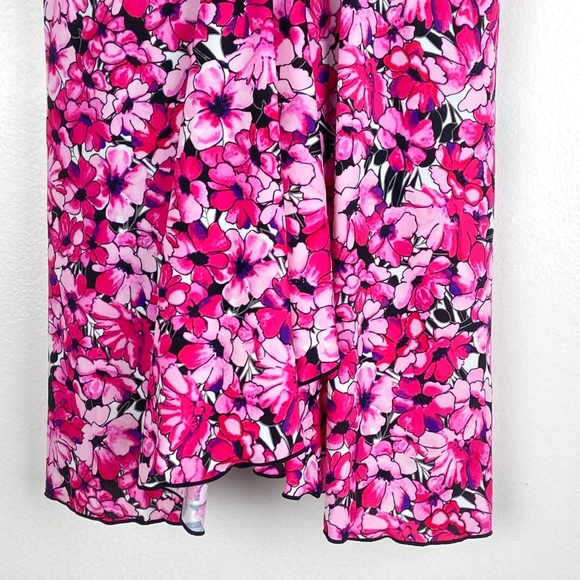 Fit 4 U V-Neck Babydoll Flyaway Swim Dress Pink - Picture 4 of 8